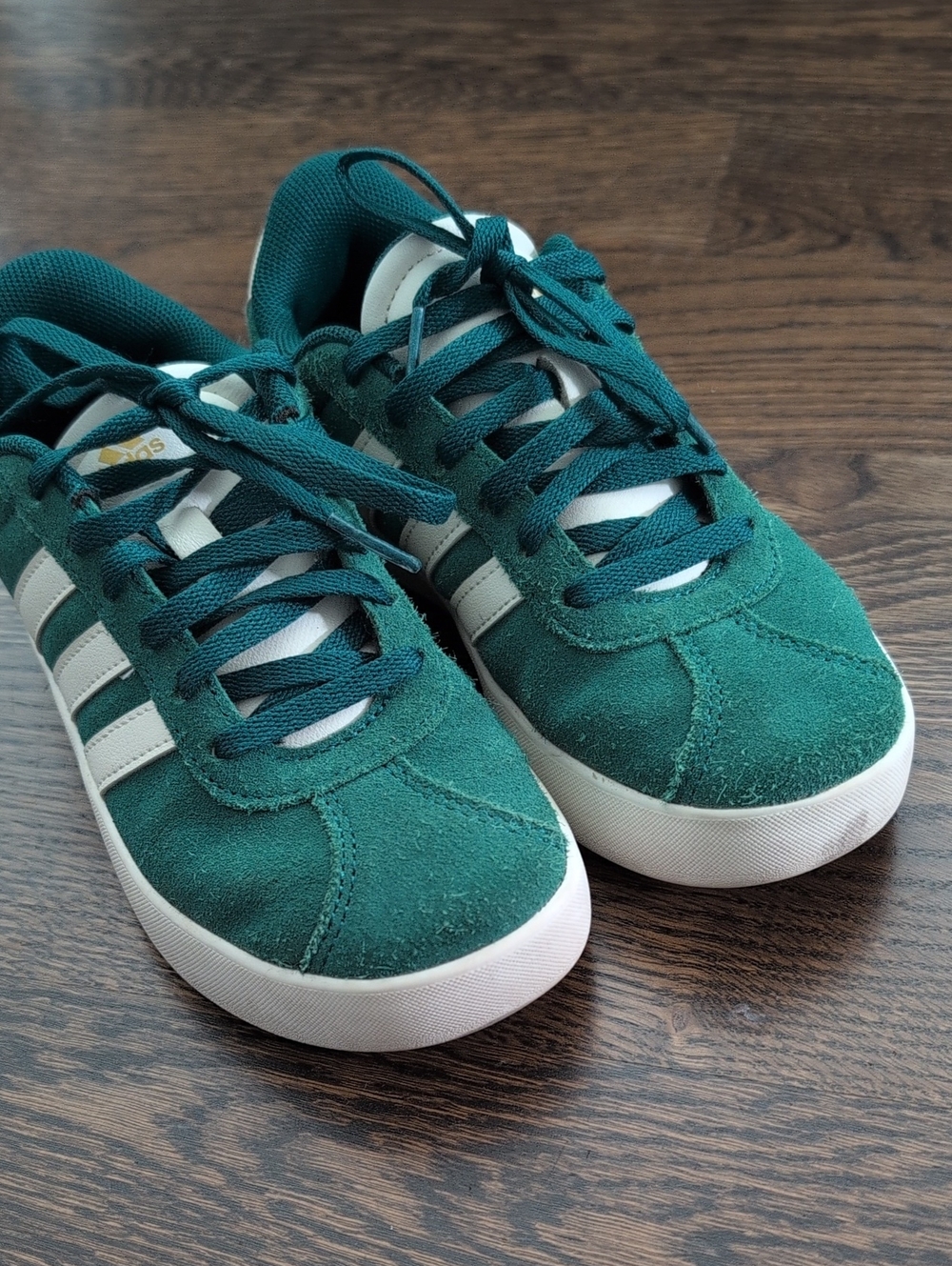 adidas Grand Court 2.0 Suede Sneakers Green & White Size 13.5K